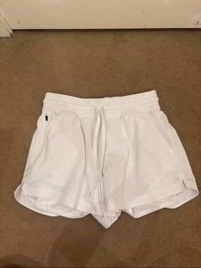 Abercrombie & Fitch White Women's Athletic Shorts with Drawstring